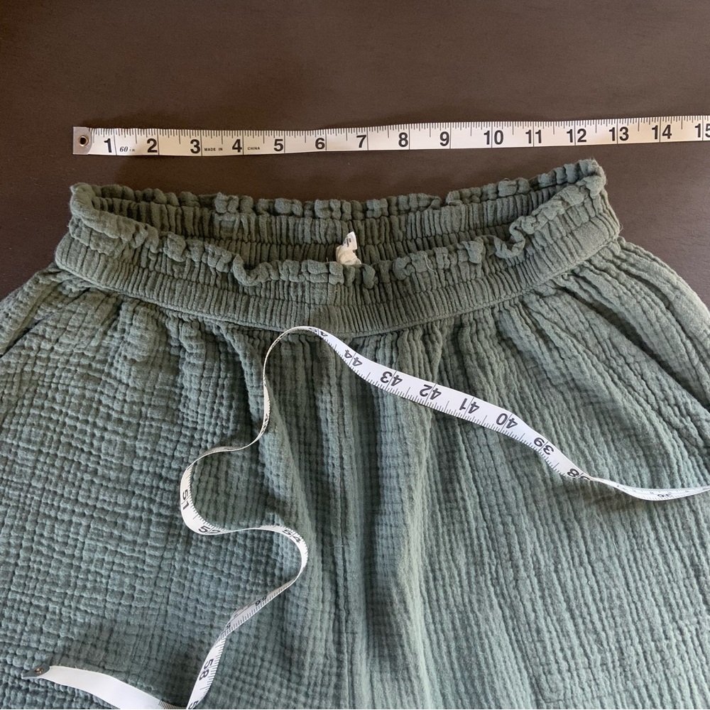 AERIE Pool To Party Wide Leg Gauzy Pants Green Size XL - Picture 13 of 14